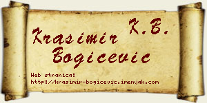 Krasimir Bogičević vizit kartica